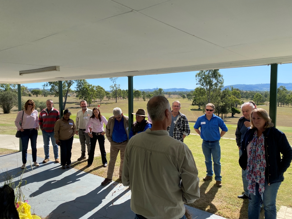 Bruce explaining vegetation in a paddock