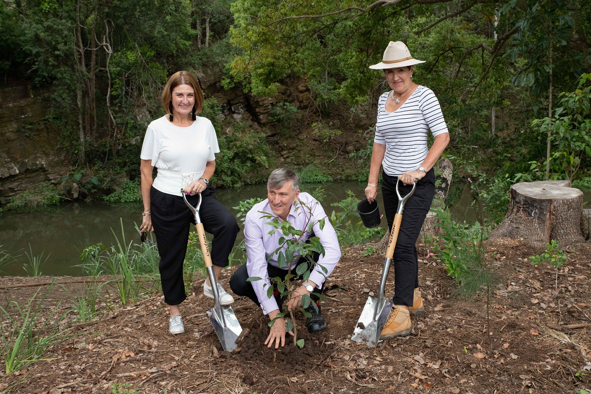 Mayor plants 15,000th tree at scenic Canungra