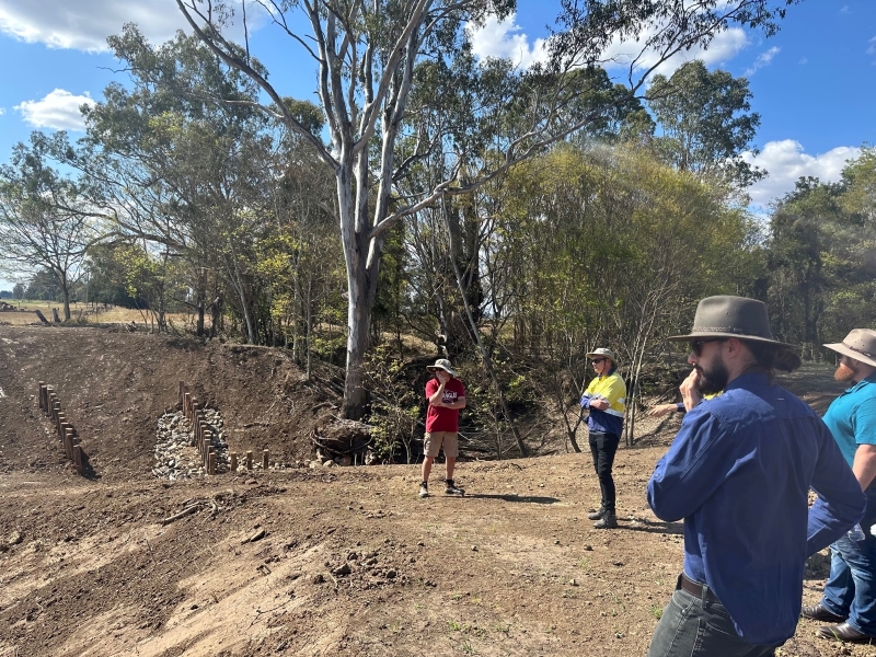Field day with Anna Shera people looking at restoration works