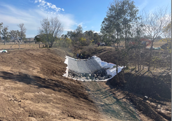 Warrill landholder Project 2 rock chte and cement mat