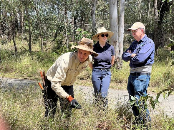 Scientist Chelsea Kluske with some of the participants to the workshop